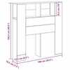 vidaXL Κρεβάτι με Κεφαλάρι Μαύρη δρυς 100 x 19 x 104,5 εκ