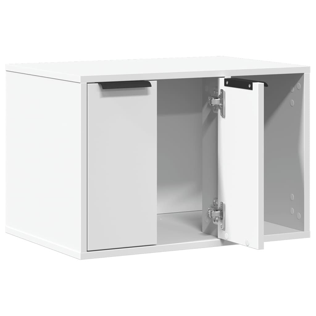 vidaXL Τουαλέτα Γάτας Περίφραξη Λευκό 60x40x40 εκ. Επεξεργασμ. Ξύλο
