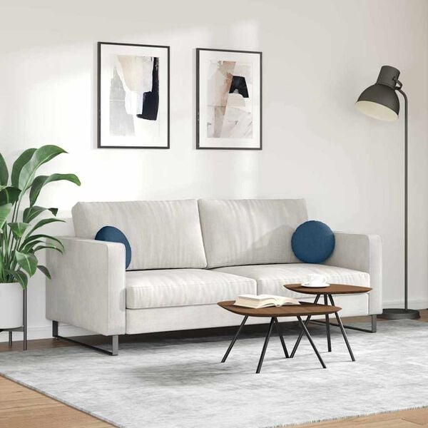 vidaXL Μαξιλάρια καθισμάτων 2 pcs Μπλε Ø30 x 13 εκ ύφασμα