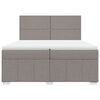 vidaXL &Kappa;&rho;&epsilon;&beta;ά&tau;&iota; Boxspring &mu;&epsilon; &Sigma;&tau;&rho;ώ&mu;&alpha; Taupe 200x200 &epsilon;&kappa;. &Upsilon;&phi;&alpha;&sigma;&mu;ά&tau;&iota;&nu;&omicron;