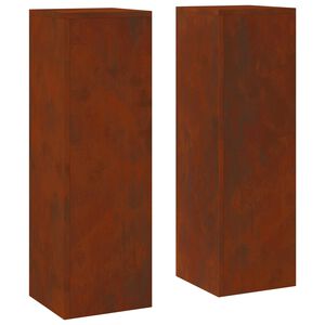 vidaXL &Beta;ά&sigma;&eta; &phi;&upsilon;&tau;ώ&nu; 2 pcs &Sigma;&kappa; rusty 24 x 24 x 75 &epsilon;&kappa;.