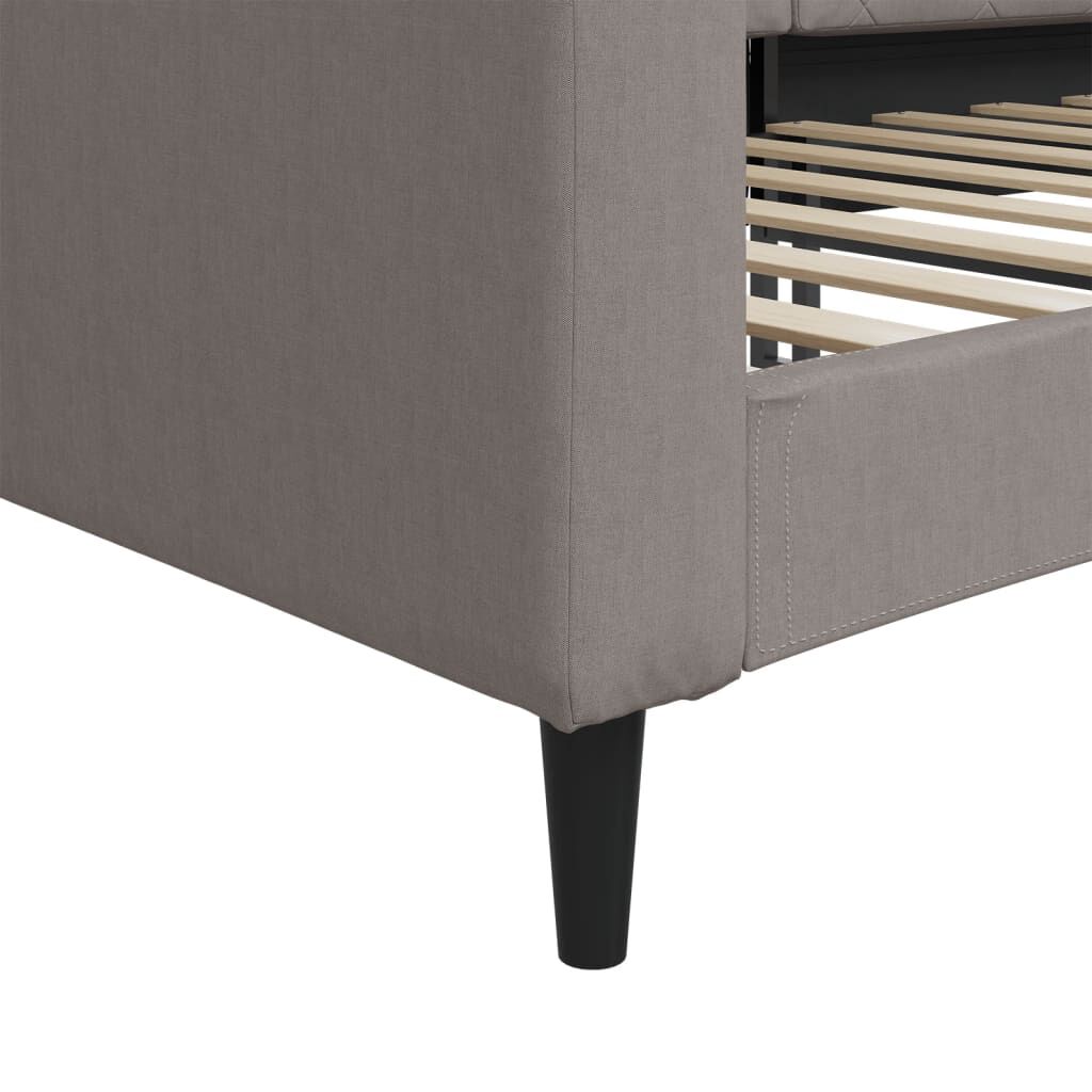 vidaXL Καναπές Κρεβάτι Taupe 80 x 200 εκ. Υφασμάτινος