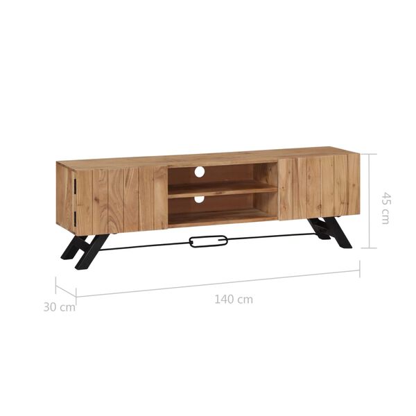 vidaXL Έπιπλο Τηλεόρασης 140 x 30 x 45 εκ. από Μασίφ Ξύλο Ακακίας