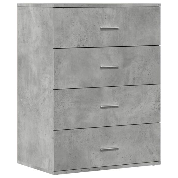 vidaXL Βοηθητικά Ντουλάπια 2τεμ. Γκρι Σκυρ. 60x39x80εκ. Επεξεργ. Ξύλο