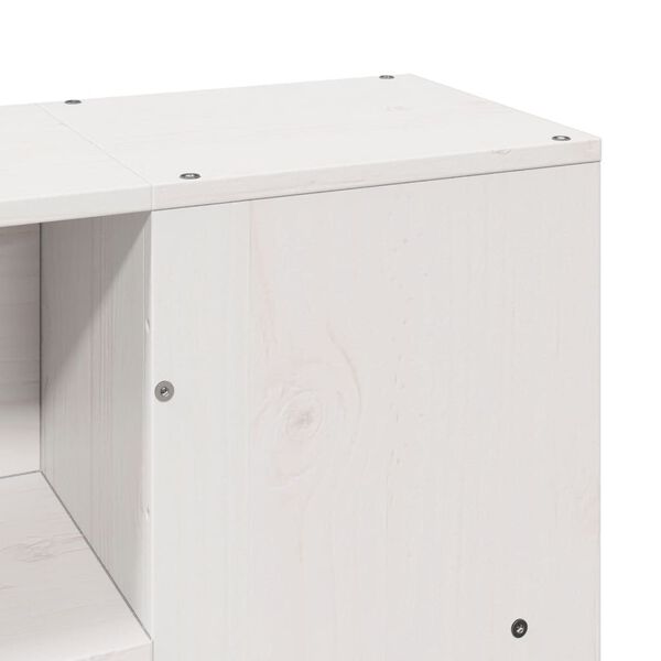 vidaXL Σκελετός Κρεβ. Χωρίς Στρώμα Λευκό 140x200 εκ Μασίφ Πεύκο