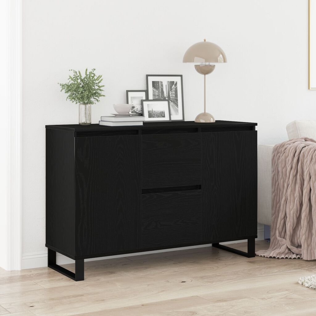 vidaXL Μπουφές Μαύρο Δρυς 104x35x70 εκ Κατασκευασμένο Ξύλο