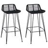 vidaXL &Mu;&pi;&alpha;&rho; &sigma;&kappa;&alpha;&mu;&pi;ό 2 pcs &Mu;&alpha;ύ&rho;&omicron; 44 x 46 x 91 &epsilon;&kappa;. &Rho;ά&tau;&tau;&alpha;&nu; &kappa;&alpha;&iota; &Chi;ά&lambda;&upsilon;&beta;&alpha;&sigmaf;