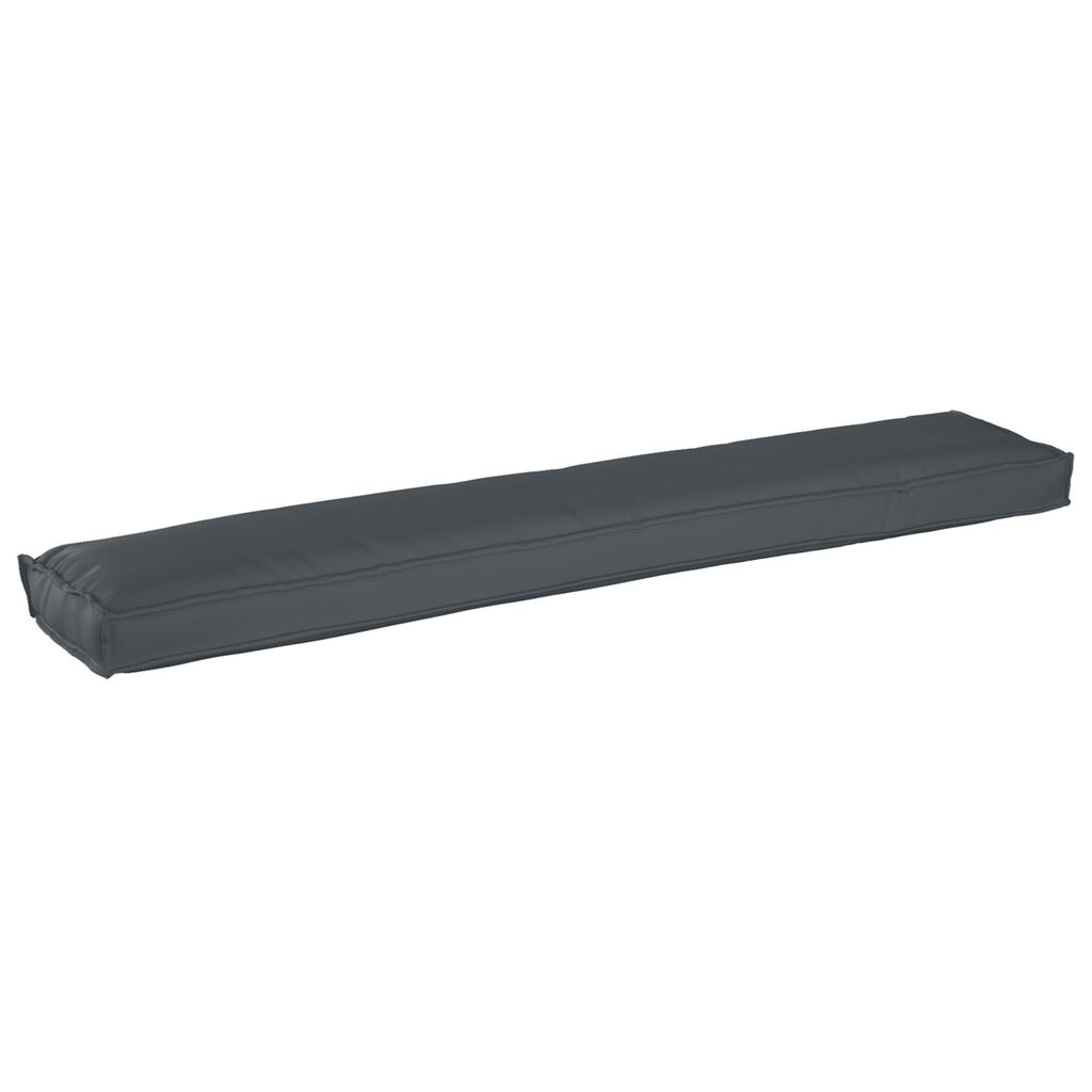 vidaXL Μαξιλάρι Πλατώ για Παγκάκι Ανθρακί 200x40x8 εκ. Oxford Fabric