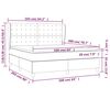 vidaXL Κρεβάτι Boxspring με Στρώμα Γκρι 160x200εκ. από Συνθετικό Δέρμα