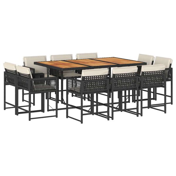 vidaXL &Sigma;&epsilon;&tau; &Tau;&rho;&alpha;&pi;&epsilon;&zeta;&alpha;&rho;ί&alpha;&sigmaf; &Kappa;ή&pi;&omicron;&upsilon; 11 &tau;&epsilon;&mu; &Mu;&alpha;ύ&rho;&omicron; &alpha;&pi;ό &Sigma;&upsilon;&nu;&theta;. &Rho;&alpha;&tau;ά&nu; &mu;&epsilon; &Mu;&alpha;&xi;&iota;&lambda;ά&rho;&iota;&alpha;