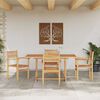 vidaXL Σέτ φαγητού για κήπο 5 pcs Φυσικό Μασίφ ξύλο teak