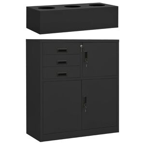 vidaXL &Nu;&tau;&omicron;&upsilon;&lambda;ά&pi;&alpha; &Gamma;&rho;&alpha;&phi;&epsilon;ί&omicron;&upsilon; &mu;&epsilon; &Gamma;&lambda;ά&sigma;&tau;&rho;&alpha; &Alpha;&nu;&theta;&rho;&alpha;&kappa;ί 90 x 40 x 125 &epsilon;&kappa;. &Alpha;&tau;&sigma;ά&lambda;&iota;&nu;&eta;