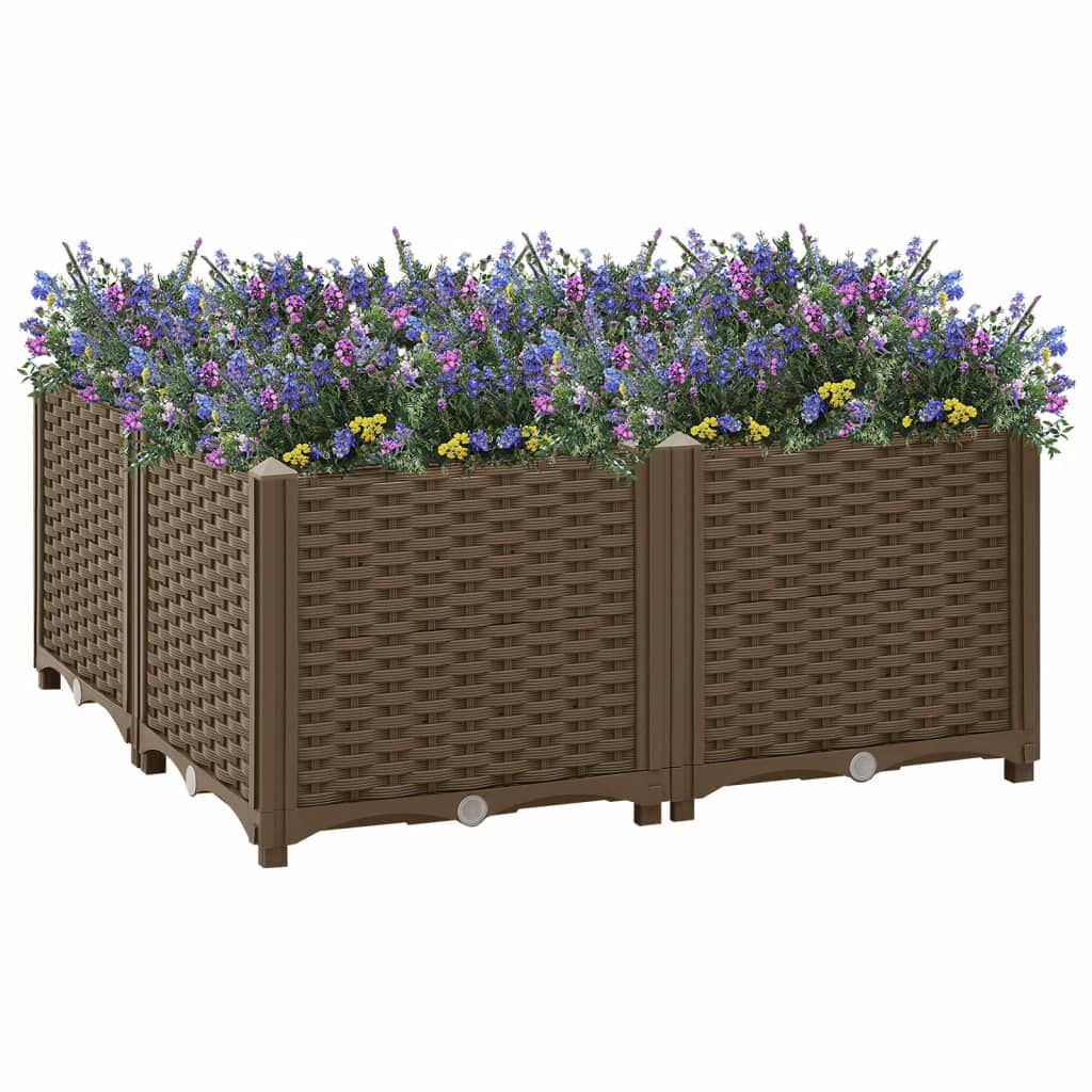 vidaXL Ζαρντινιέρα 80 x 80 x 38 εκ. από Πολυπροπυλένιο