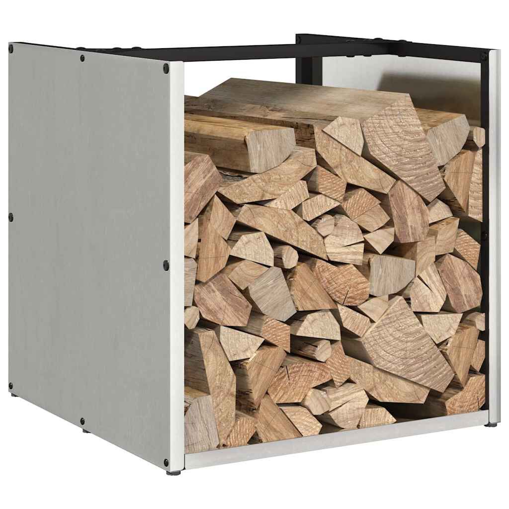 vidaXL Ραφιέρα Καυσόξυλων 40x40x40 εκ. από Ανοξείδωτο ατσάλι