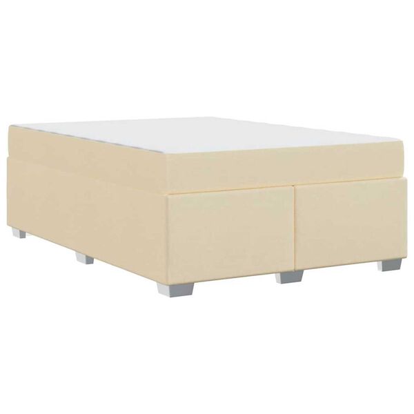 vidaXL Σκελετός Κρεβατιού Κρεμ 160 x 200 cm ύφασμα