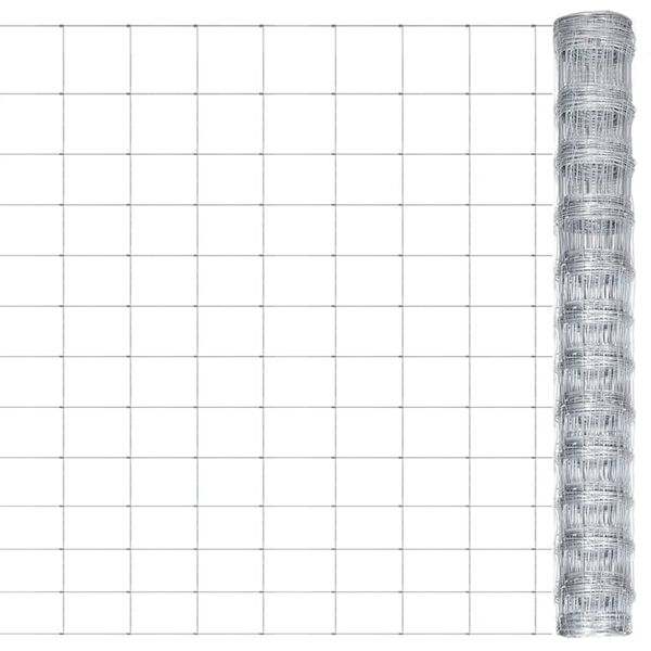 vidaXL Συρματόπλεγμα Περίφραξης Ασημί 50 x 1,25 μ. από Γαλβαν. Ατσάλι
