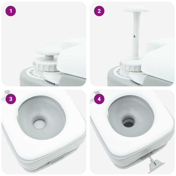 vidaXL Φορητή Τουαλέτα Κάμπινγκ - 10L Δεξαμενή Φρέσκου Νερού & 10L Δεξαμενή Σκουπιδιών