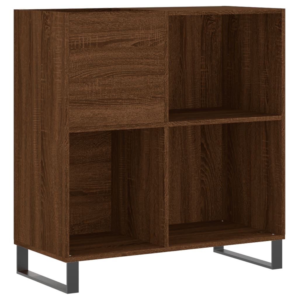 vidaXL Δισκοθήκη Καφέ Δρυς 84,5 x 38 x 89 εκ. από Επεξεργασμένο Ξύλο
