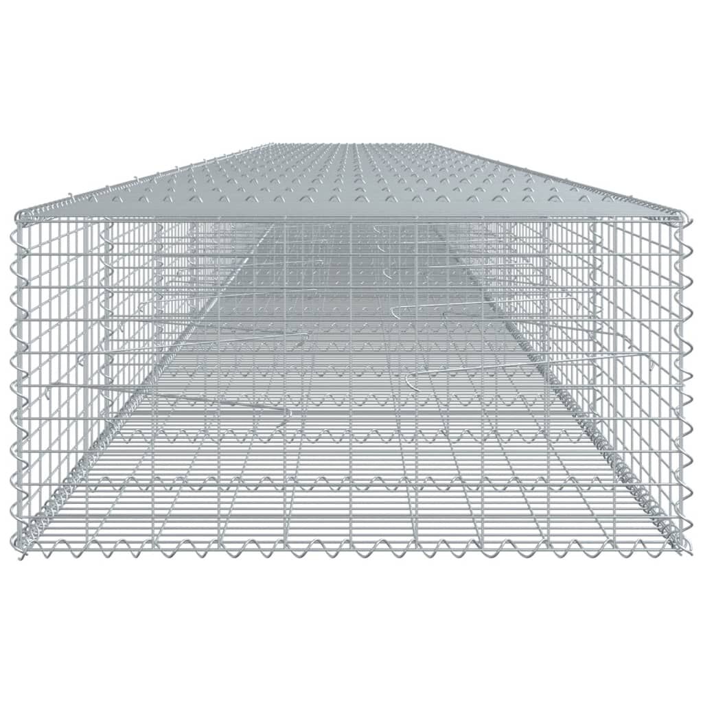 vidaXL Συρματοκιβώτιο με Κάλυμμα 900x100x50εκ. από Γαλβανισμένο Χάλυβα