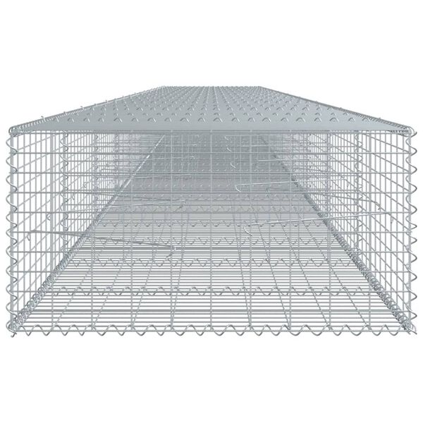 vidaXL Συρματοκιβώτιο με Κάλυμμα 900x100x50εκ. από Γαλβανισμένο Χάλυβα
