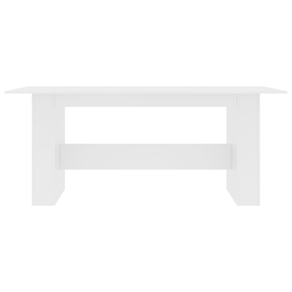 vidaXL Τραπεζαρία Λευκή 180 x 90 x 76 εκ. από Επεξ. Ξύλο
