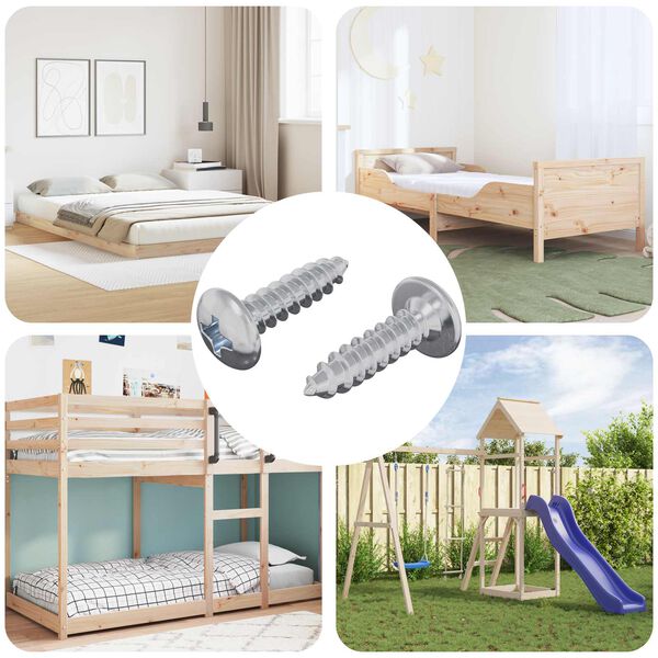 vidaXL &Beta;ί&delta;&alpha; 2 pcs &Alpha;&sigma;&eta;&mu;ί M4 x 16 &chi;&iota;&lambda; &Alpha;&tau;&sigma;ά&lambda;&iota;