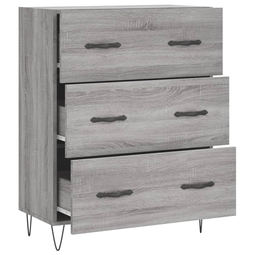 vidaXL Ντουλάπι Γκρι Sonoma 69,5 x 34 x 90 εκ. από Επεξεργασμένο Ξύλο