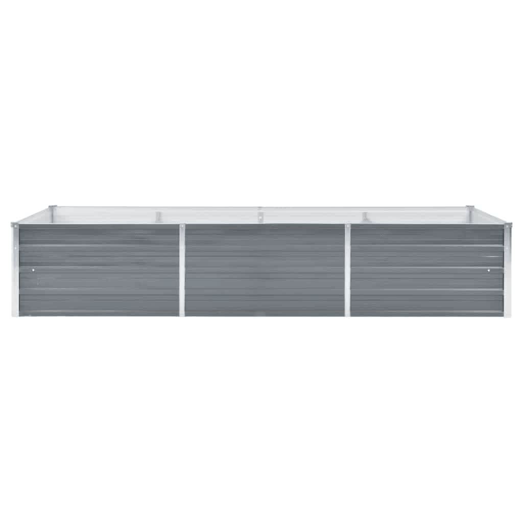 vidaXL Ζαρντινιέρα Υπερυψωμένη Γκρι 240x80x45 εκ. Γαλβανισμ. Χάλυβας