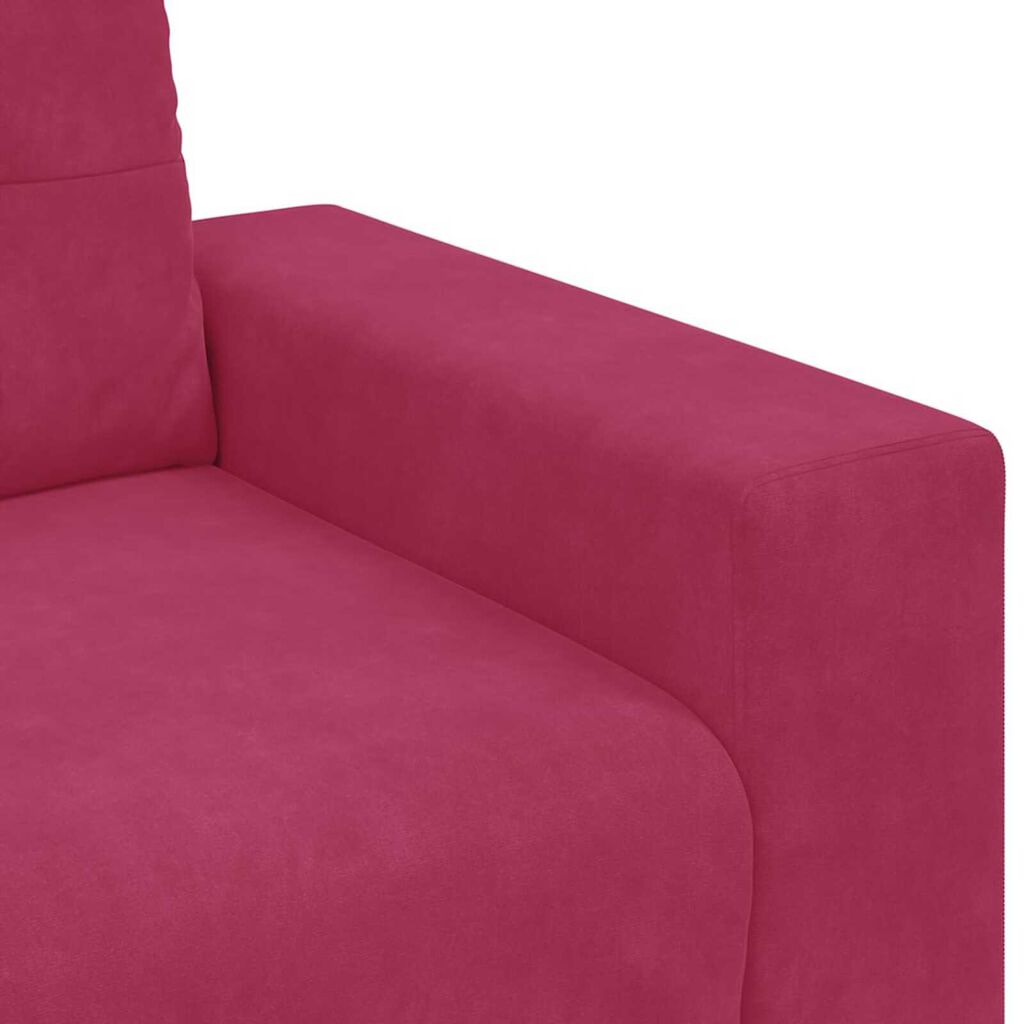 vidaXL Σετ Καναπέ 2 pcs Μπορντό 221 x 78 x 80 εκ Βελούδο