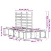 vidaXL Σκελετός Κρεβατιού Κερωτό καφέ 90 x 190 cm Στερεά ξυλεία πεύκου
