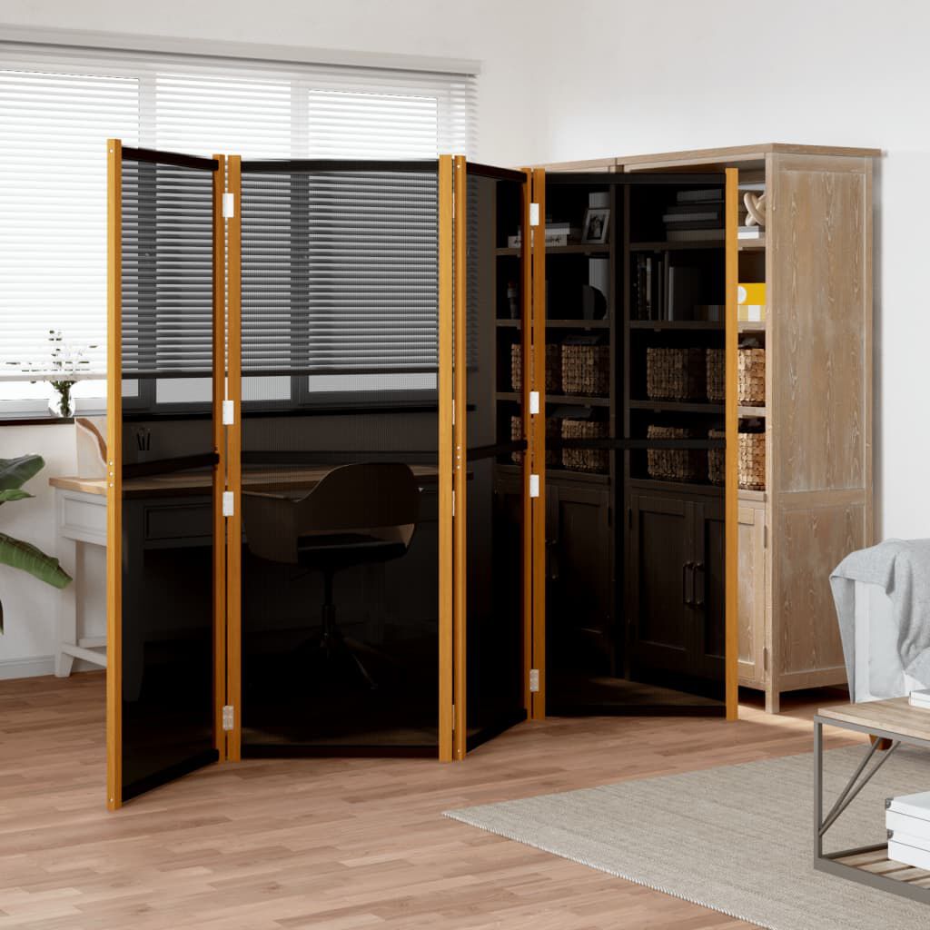 vidaXL Διαχωριστικό Δωματίου με 4 Πάνελ Μαύρο 280 x 180 εκ.