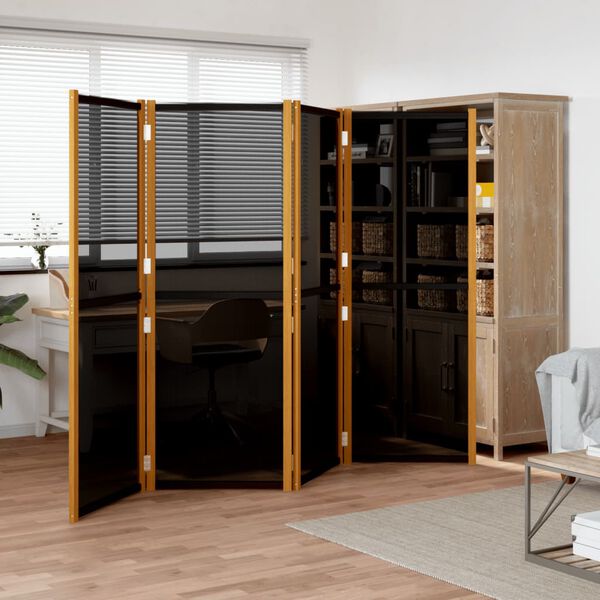 vidaXL Διαχωριστικό Δωματίου με 4 Πάνελ Μαύρο 280 x 180 εκ.