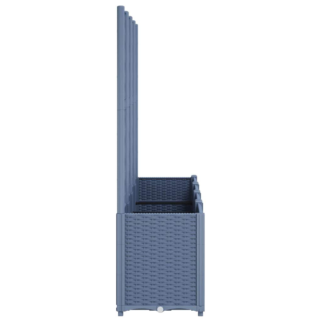 vidaXL Ζαρντινιέρα Κήπου με Καφασωτό Μπλε Γκρι 160x40x140 εκ. από PP