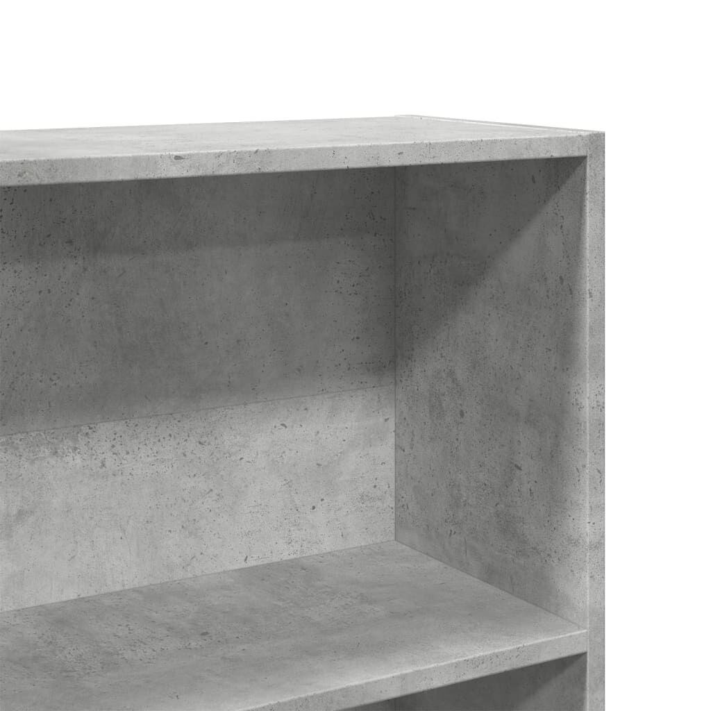 vidaXL Βιβλιοθήκη Γκρι Σκυροδέματος 80x24x176 εκ. Επεξεργ. Ξύλο