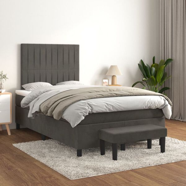 vidaXL &Kappa;&rho;&epsilon;&beta;ά&tau;&iota; Boxspring &mu;&epsilon; &Sigma;&tau;&rho;ώ&mu;&alpha; &Sigma;&kappa;&omicron;ύ&rho;&omicron; &Gamma;&kappa;&rho;&iota; 120x200 &epsilon;&kappa;. &Beta;&epsilon;&lambda;&omicron;ύ&delta;&iota;&nu;&omicron;