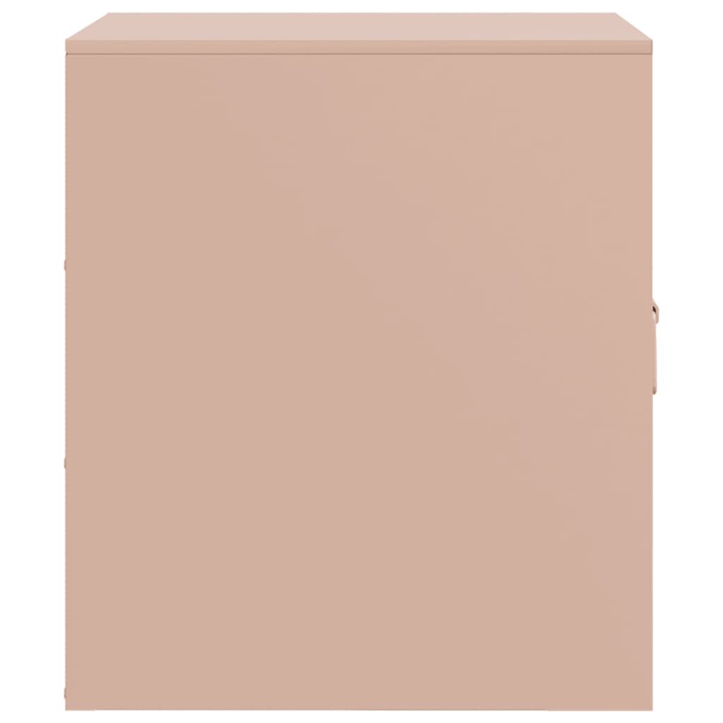 vidaXL Κομοδίνο Ροζ 34,5 x 39 x 44 εκ. από Χάλυβα