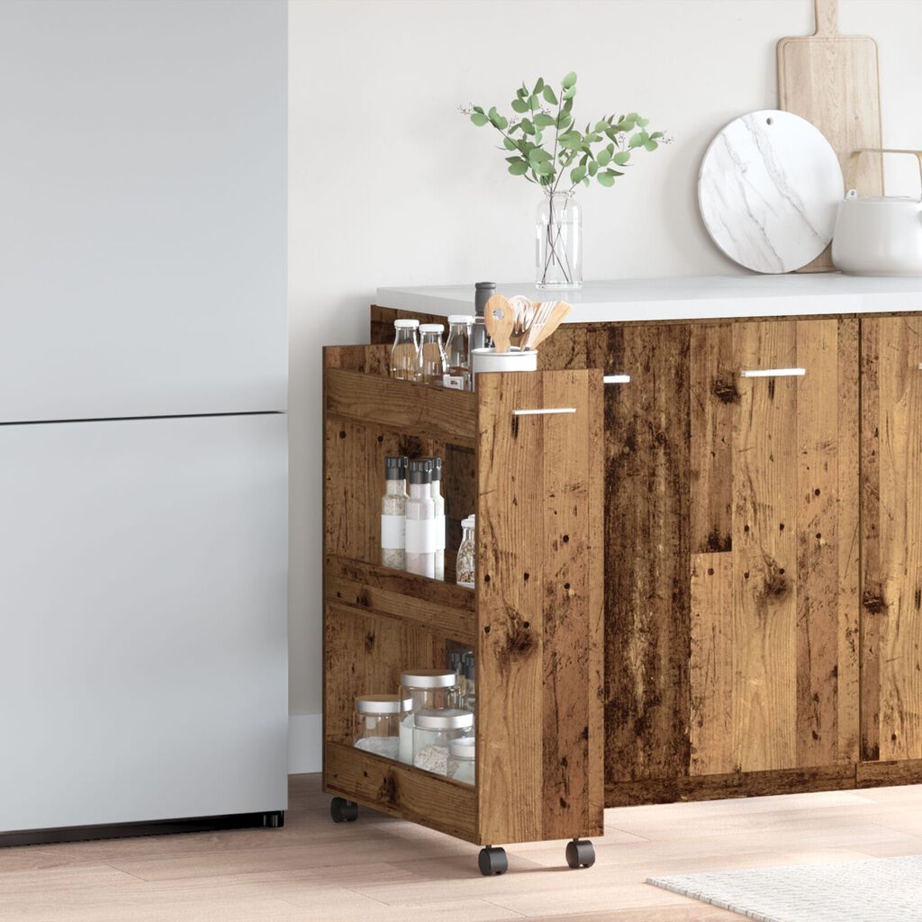 vidaXL Κιβώτιο Ρολό παλαιού ξύλου 60x22x79 εκ Κατασκευασμένο ξύλο
