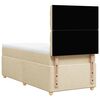 vidaXL Κρεβάτι Boxspring με Στρώμα Κρεμ 80 x 200 εκ. Υφασμάτινο