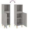 vidaXL Ντουλάπι Μπάνιου Γκρι Sonoma 30x30x100 εκ. Επεξεργασμένο Ξύλο