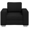 vidaXL Καναπές με μαξιλάρι Μαύρο 100 x 77 x 82 εκ ύφασμα