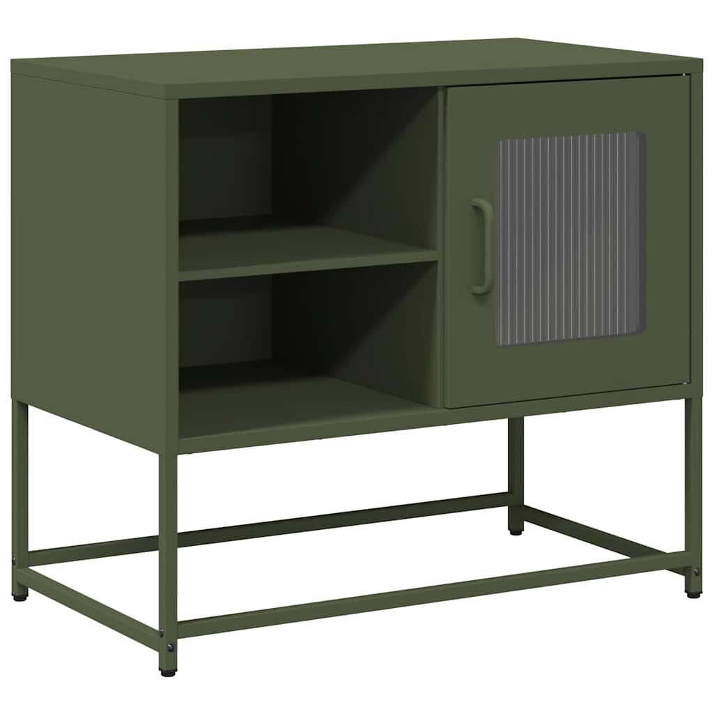 vidaXL Έπιπλο Τηλεόρασης Πράσινο Λαδί 68,5x39x60,5 εκ. από Ατσάλι