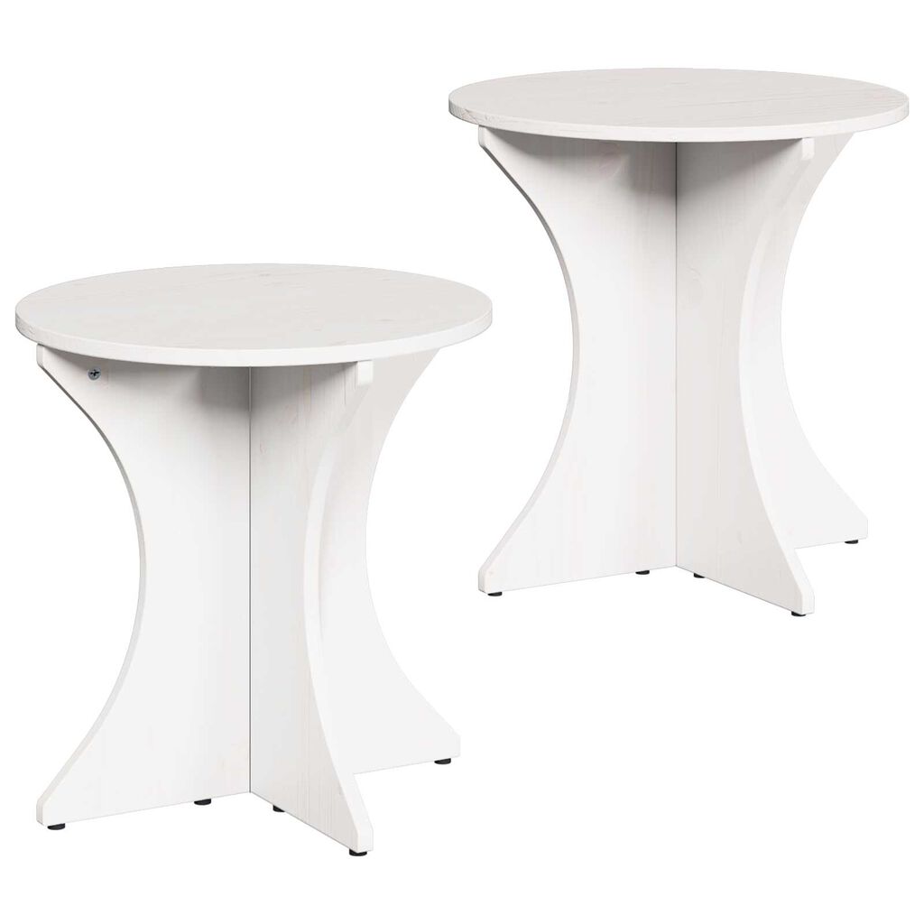 vidaXL Τραπεζάκι σαλονιού 2 pcs Λευκό 46 x 46 x 47 εκ.