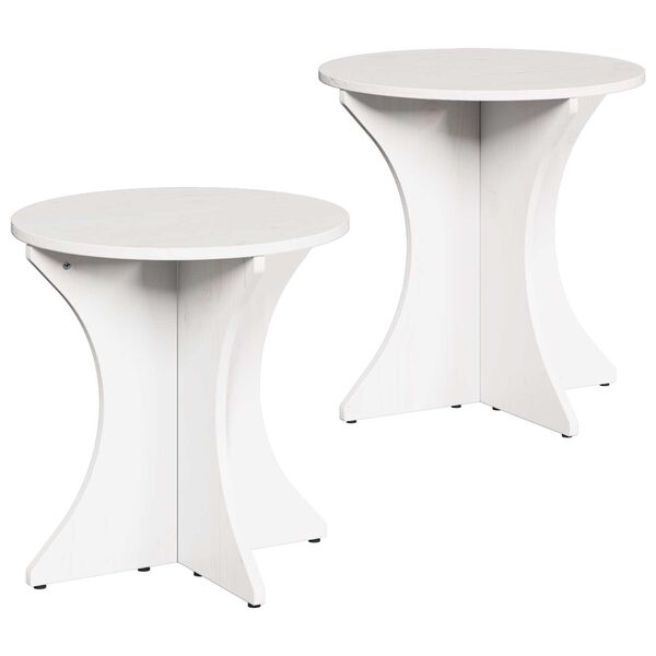 vidaXL Τραπεζάκι σαλονιού 2 pcs Λευκό 46 x 46 x 47 εκ.