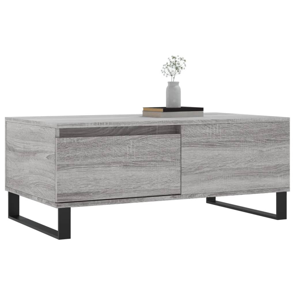 vidaXL Τραπεζάκι Σαλονιού Γκρι Sonoma 90x50x36,5εκ. Επεξεργασμένο Ξύλο