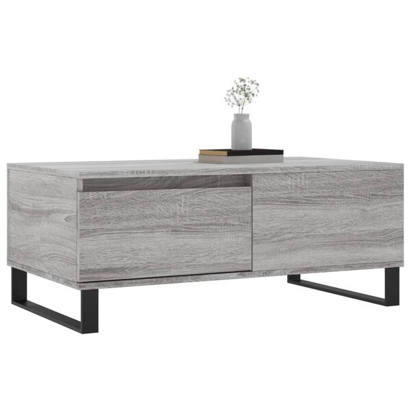 vidaXL Τραπεζάκι Σαλονιού Γκρι Sonoma 90x50x36,5εκ. Επεξεργασμένο Ξύλο