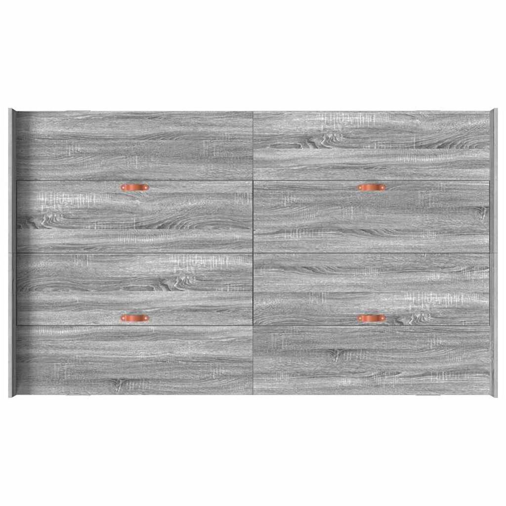 vidaXL Κρεβάτι με αποθηκευτικό χώρο Γκρι sonoma 120 x 190 cm