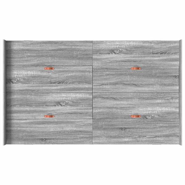 vidaXL Κρεβάτι με αποθηκευτικό χώρο Γκρι sonoma 120 x 190 cm