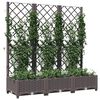 vidaXL Γλάστρα Κήπου με Πλέγμα Καφέ 120x40x121,5 εκ. από Πολυπροπυλένιο