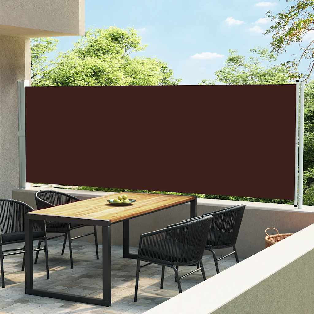 vidaXL Σκίαστρο Πλαϊνό Συρόμενο Βεράντας Καφέ 600 x 160 εκ.