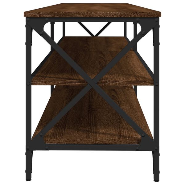 vidaXL Έπιπλο Τηλεόρασης Καφέ Δρυς 160x40x50 εκ. Επεξεργασμένο Ξύλο